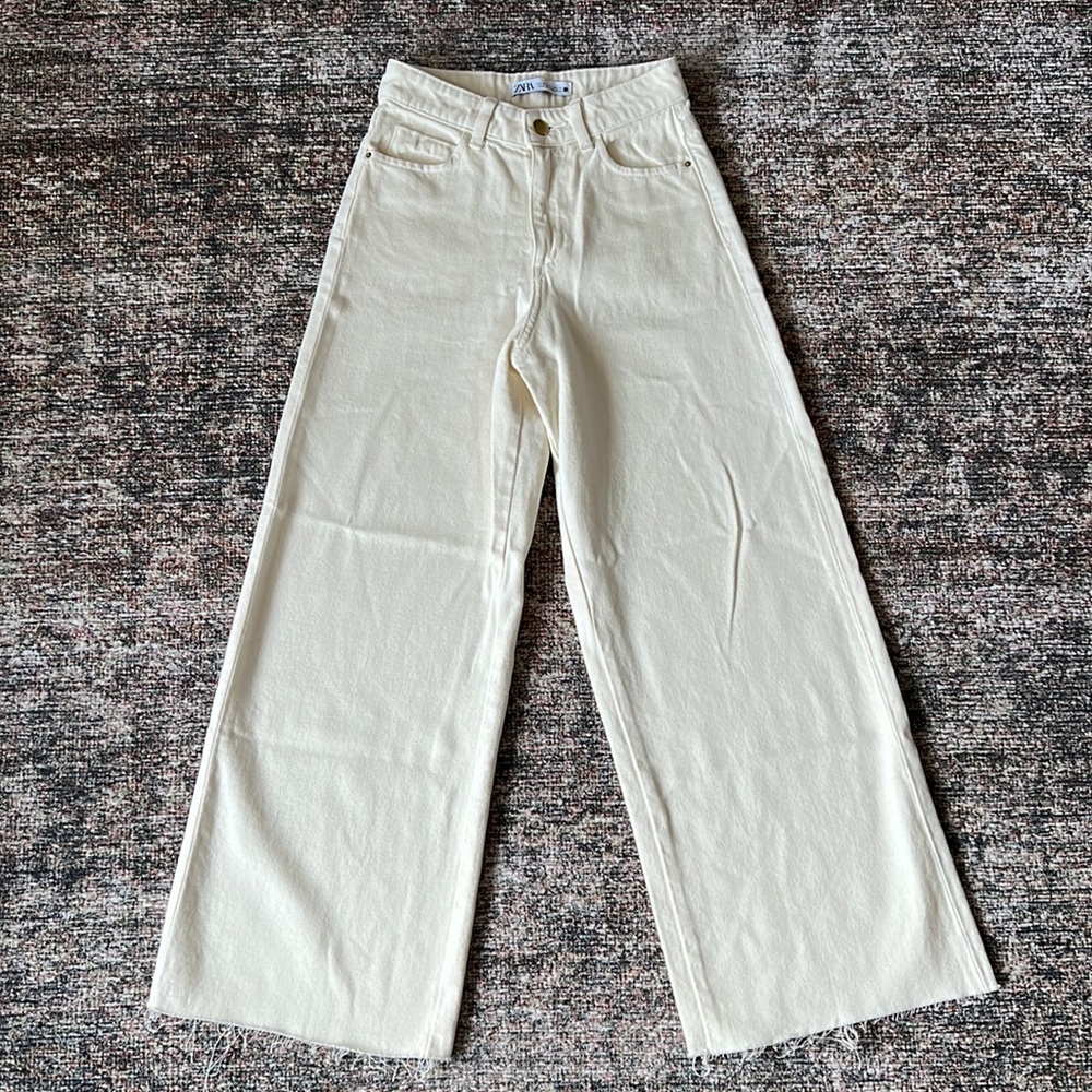 Zara Wide Leg Culotte Jeans Size 2